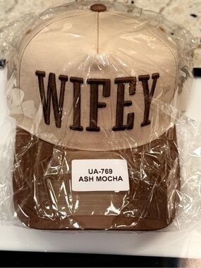 Wifey Two-Tone Ash Mocha Adjustable Trucker Cap
